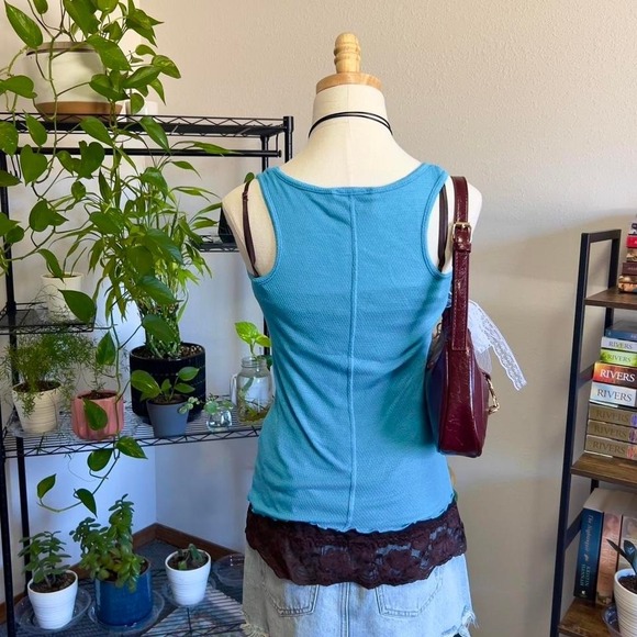 Vintage Y2K Juicy Couture Blue "Love G&P" Tank Top Womens Small 2000s MUSA RARE - Picture 6 of 7